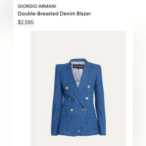 GIORGIO ARMANI DENIM BLAZER